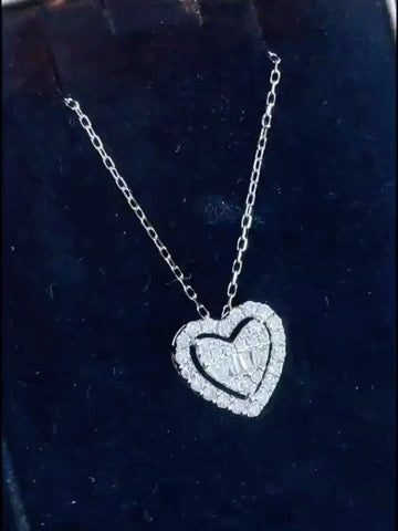 18K Diamond Heart Necklace