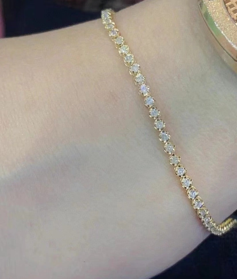 18K Gold Diamond Tennis Bracelet