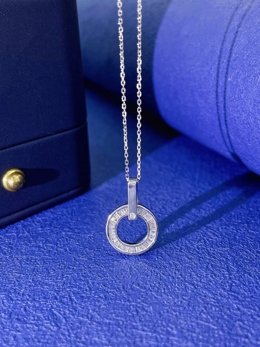 18K Diamond Circle Necklace