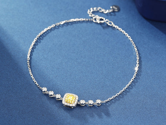 18K Gold Yellow Diamond Bracelet