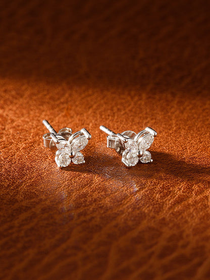 18K Diamond Butterfly Earring