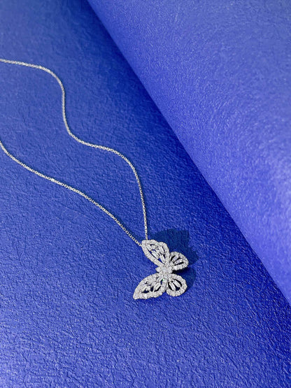 18K Diamond Butterfly Necklace