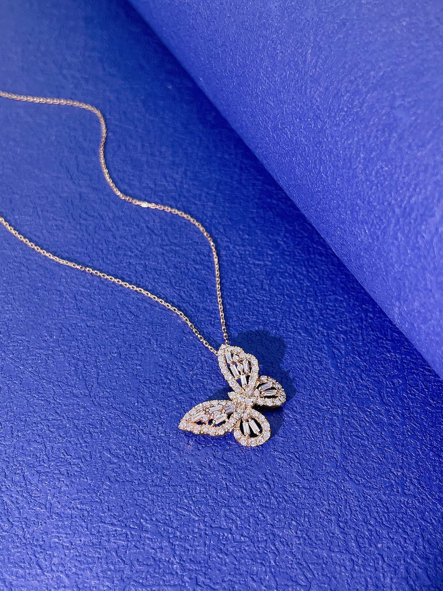 18K Diamond Butterfly Necklace