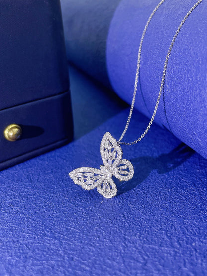 18K Diamond Butterfly Necklace