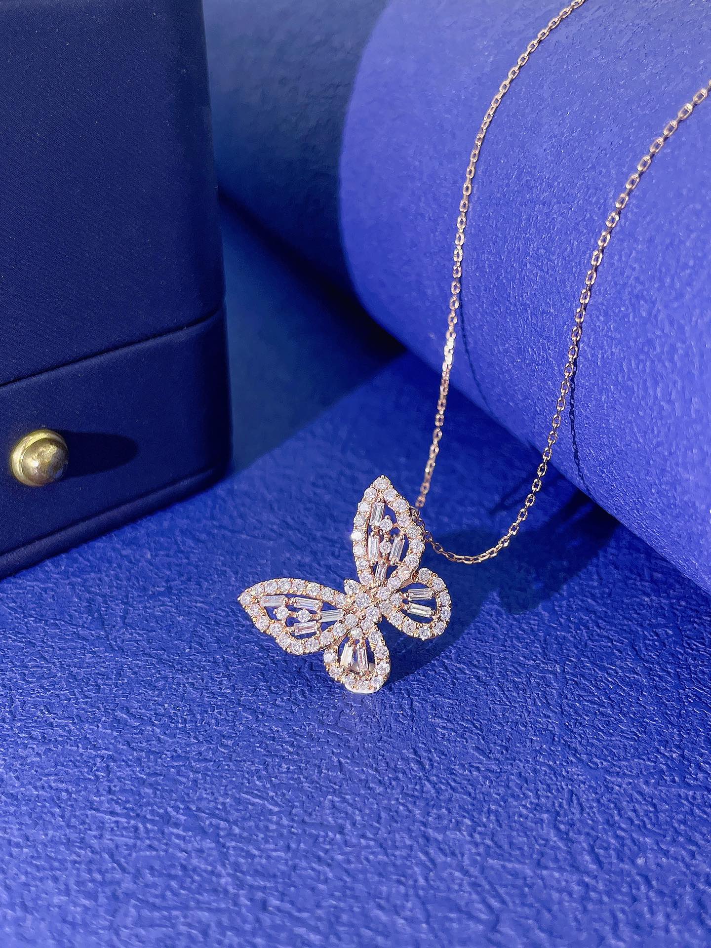 18K Diamond Butterfly Necklace