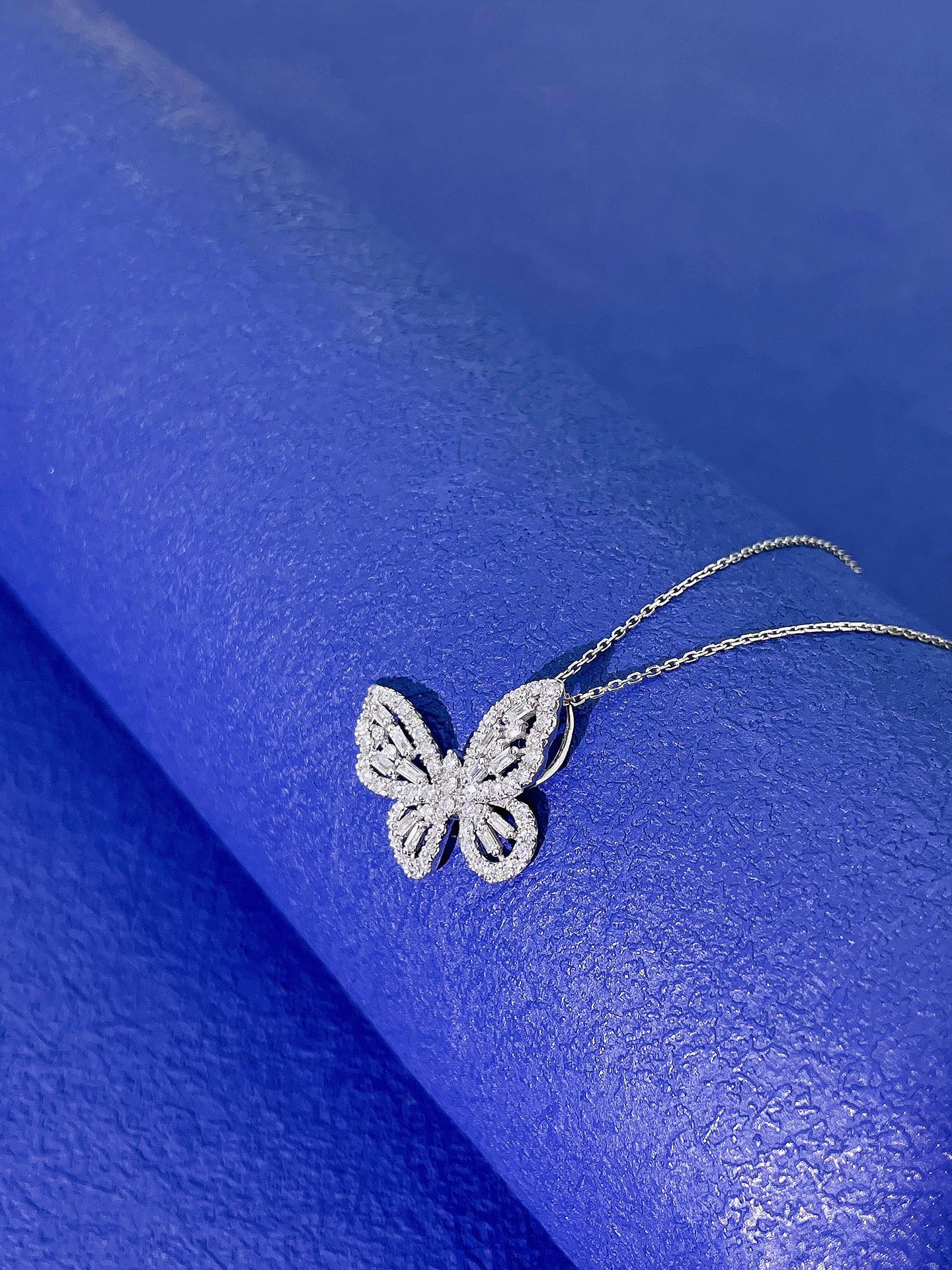 18K Diamond Butterfly Necklace