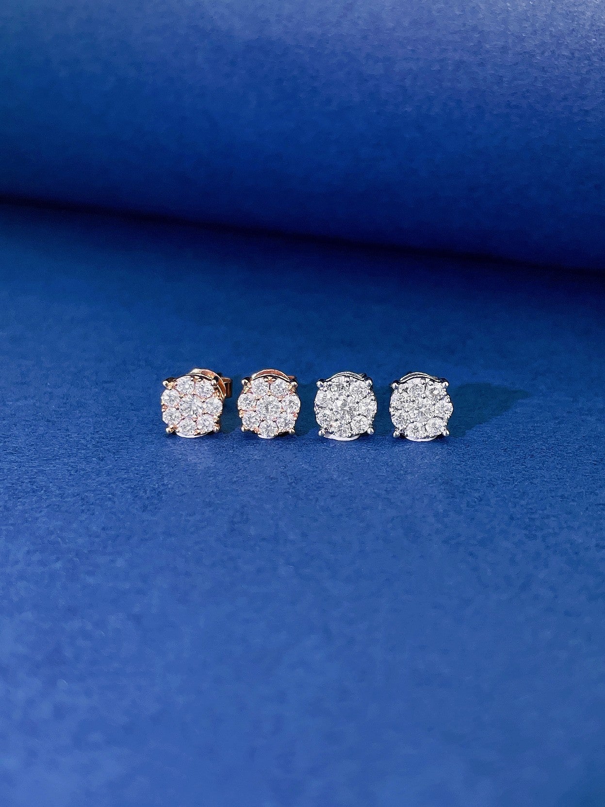 18K Diamond Round Earring