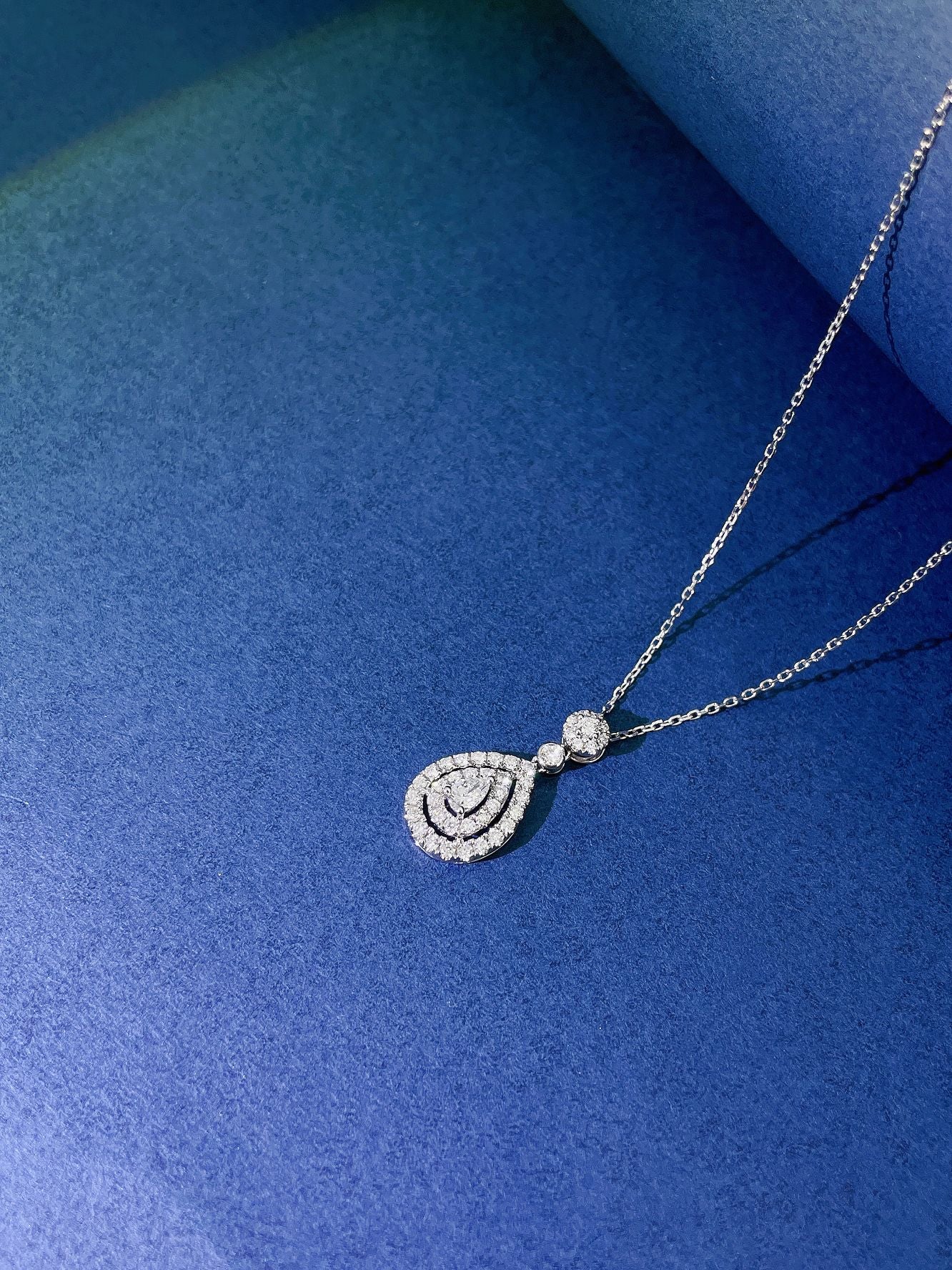 18K Diamond Water Drop Necklace