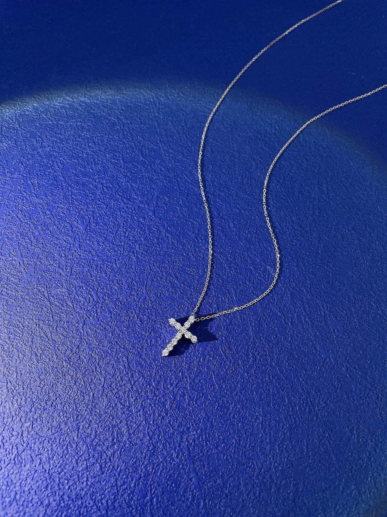 18K Diamond Cross Necklace