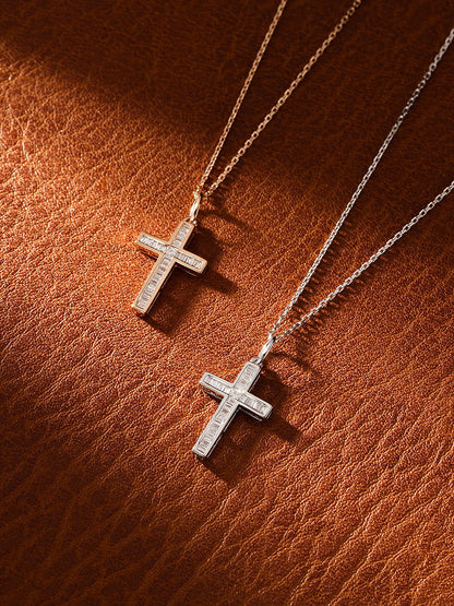 18K Diamond Cross Necklace