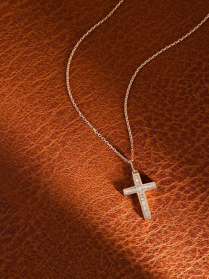 18K Diamond Cross Necklace