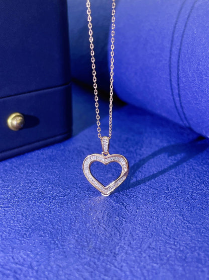 18K Diamond Heart Necklace