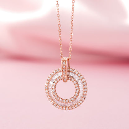 18K Diamond Circle Necklace