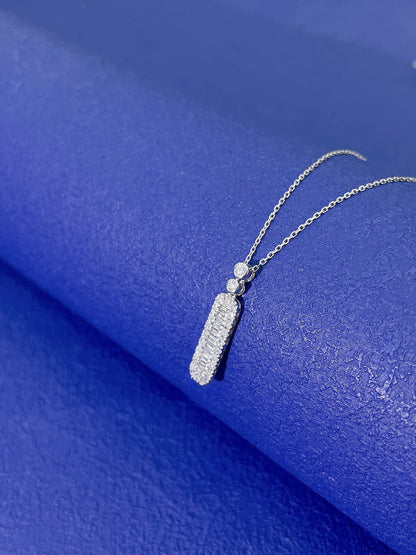 18K Diamond Stick Necklace