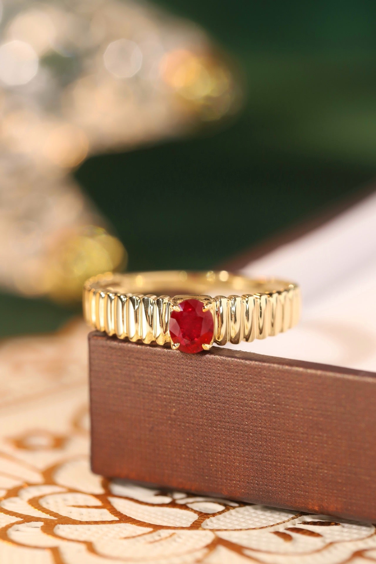 18K Ruby Gemstone Ring