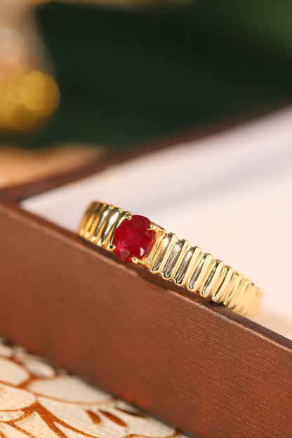 18K Ruby Gemstone Ring