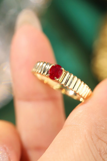 18K Ruby Gemstone Ring