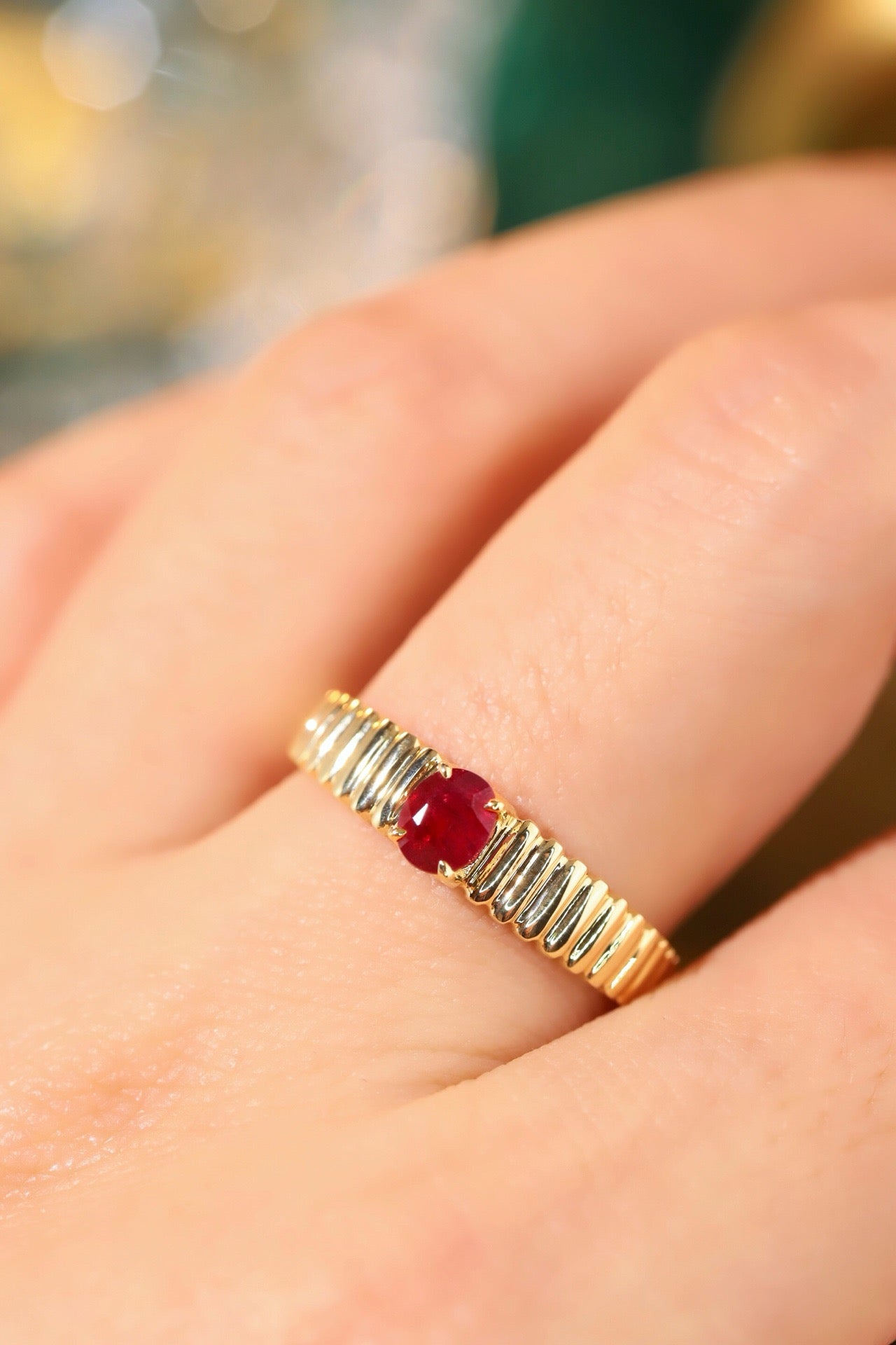 18K Ruby Gemstone Ring