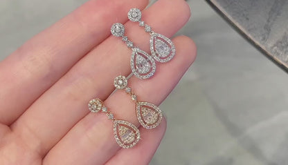 18K Diamond Water Drop Earring