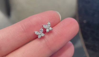 18K Diamond Butterfly Earring