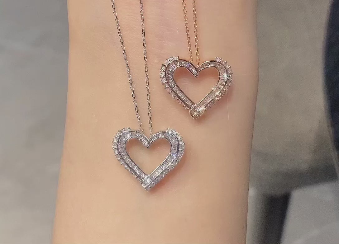 18K Diamond Heart Necklace