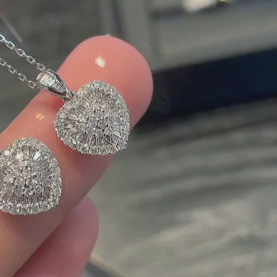 18K Diamond Heart Necklace