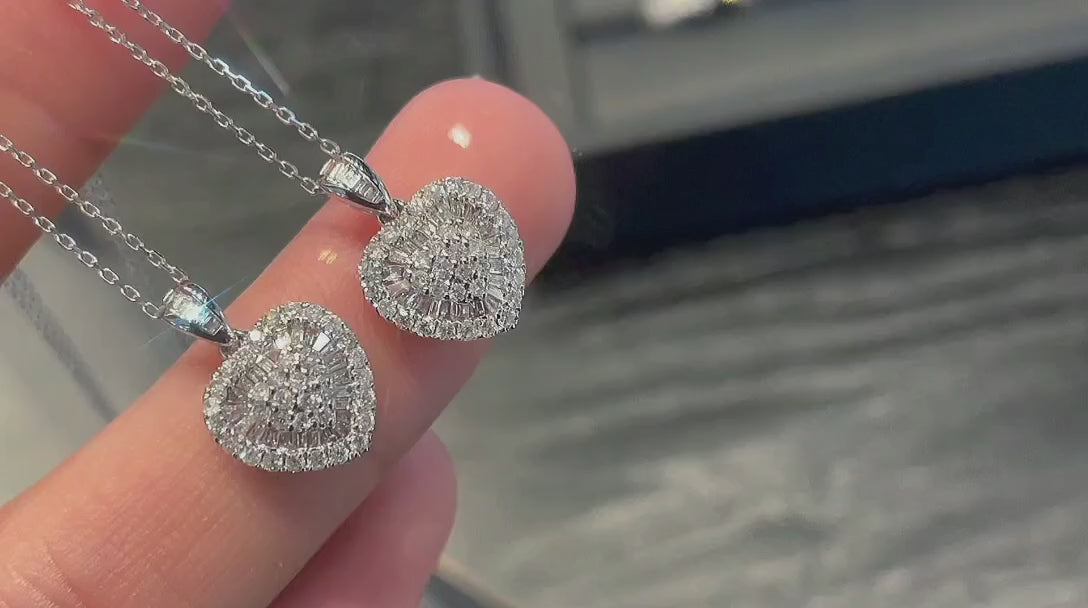 18K Diamond Heart Necklace