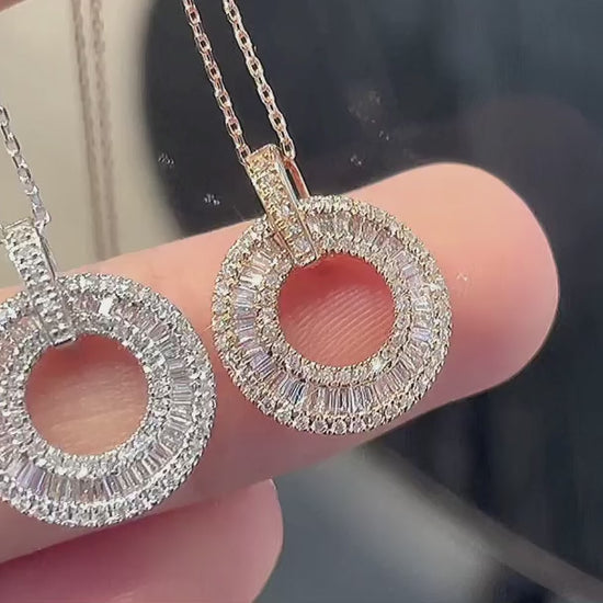 18K Diamond Circle Necklace