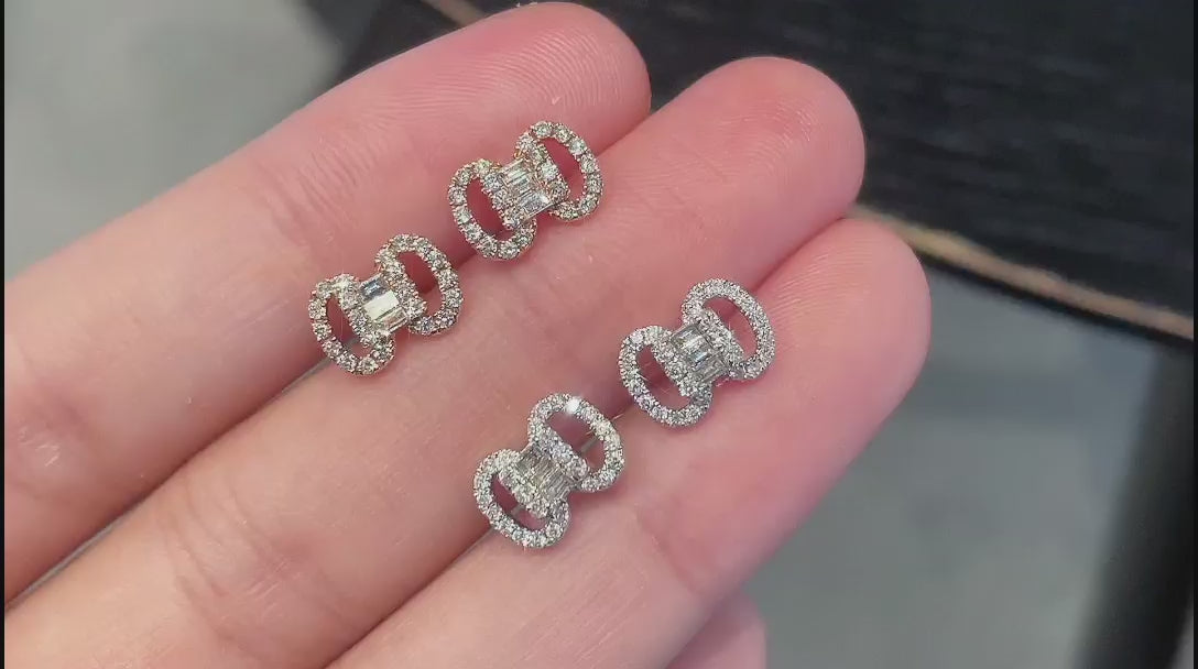 18K Diamond Lucky Eight Earring