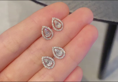 18K Diamond Water Drop Earring